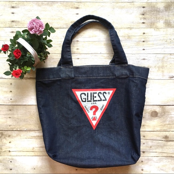 vintage guess tote bag